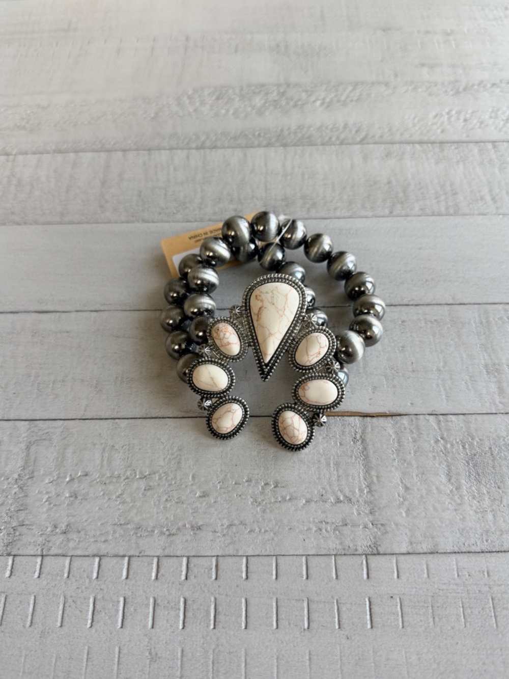 Western Fashion White Stone Western-Style Stretch Bracelet